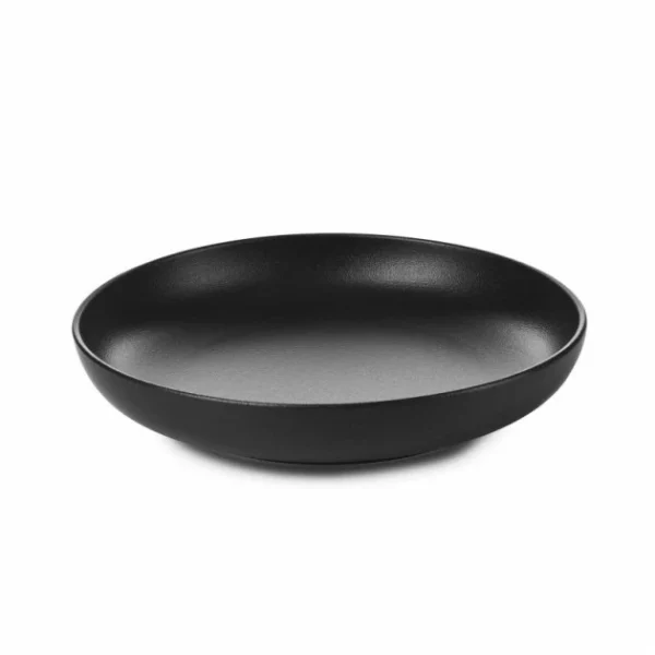 marques pas cher Les meilleures critiques de 🤩 Assiette Creuse Porcelaine Noire 23 cm Adélie Revol 😉 1