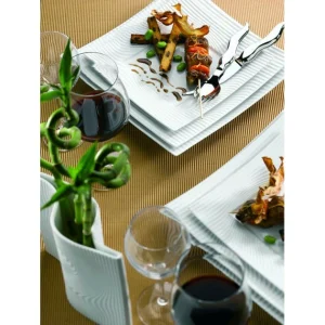 achetez Nouveau 🎉 FIN DE SERIE Assiette carrée plate Nara en Porcelaine 30 x 30 cm (x6) 💯 6