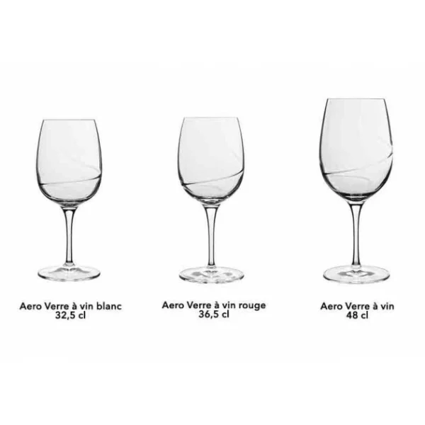 Vente flash 🎁 Verre à Vin Rouge 36.5 cl (x6) Luigi Bormioli AERO ⭐ 4