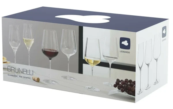 Leonardo Service De Verres à Vin Brunelli 18 Pièces, Transparent – Verres à Vin france en ligne 4