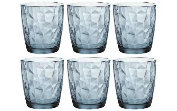 Bormioli Rocco Verre à Whisky Diamond 300 Ml, 6 Pièce/s, Bleu – Verres à Whisky Prestation Et Rapide 1