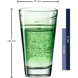 france en ligne Leonardo Verre Vario Struttura 280 Ml, 6 Pièce/s, Vert – Verres à Boire 9