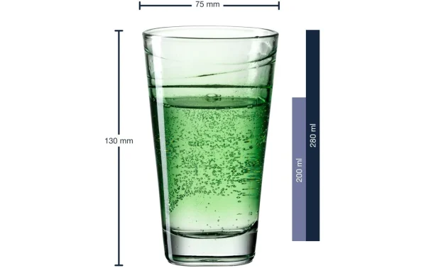 france en ligne Leonardo Verre Vario Struttura 280 Ml, 6 Pièce/s, Vert – Verres à Boire 4