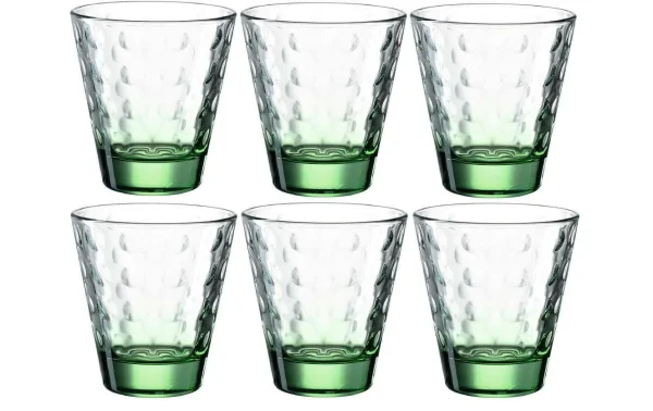 magasin en ligne france Leonardo Verre Optic 215 Ml, 6 Pièce/s, Vert – Verres à Boire 1