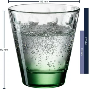 magasin en ligne france Leonardo Verre Optic 215 Ml, 6 Pièce/s, Vert – Verres à Boire 9