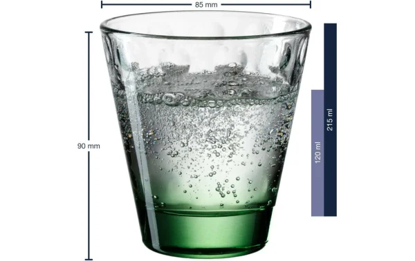 magasin en ligne france Leonardo Verre Optic 215 Ml, 6 Pièce/s, Vert – Verres à Boire 4