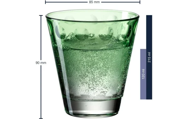 Leonardo Verre Optic Pastell 215 Ml, 6 Pièce/s, Vert – Verres à Boire Réductions 4