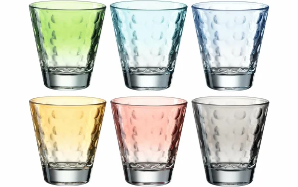 remise en ligne Leonardo Verre Optic Pastell 215 Ml, 6 Pièce/s, Multicolore – Verres à Boire 1