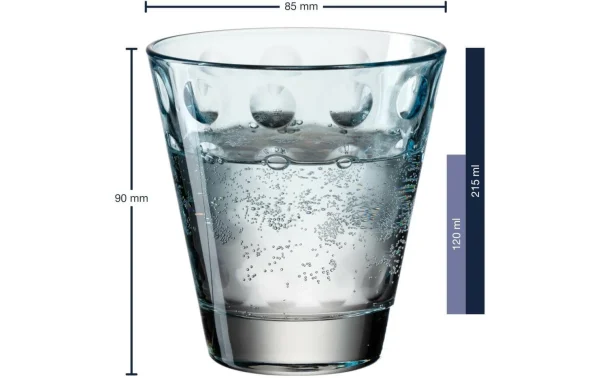 soldes en ligne Leonardo Verre Optic Pastell 215 Ml, 6 Pièce/s, Bleu – Verres à Boire 4