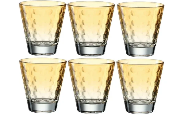 livraison la plus rapide Leonardo Verre Optic Pastell 215 Ml, 6 Pièce/s, Orange – Verres à Boire 1