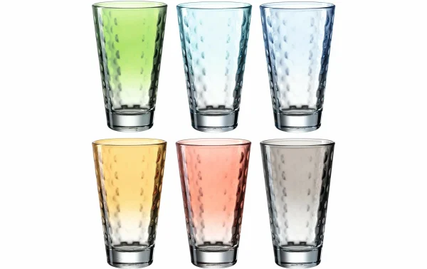 Leonardo Verre Optic Pastell 300 Ml, 6 Pièce/s, Multicolore – Verres à Boire soldes officiel 1