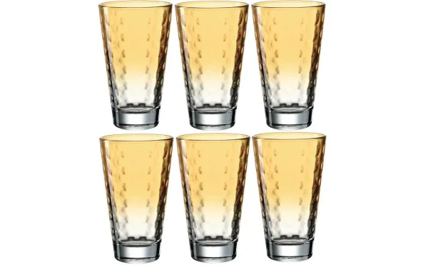 meilleure qualité Leonardo Verre Optic Pastell 300 Ml, 6 Pièce/s, Orange – Verres à Boire 1