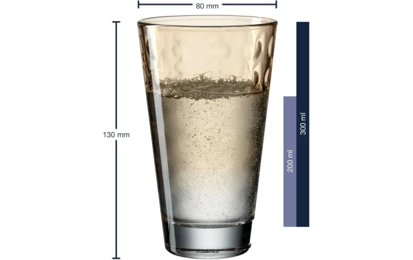 meilleure qualité Leonardo Verre Optic Pastell 300 Ml, 6 Pièce/s, Orange – Verres à Boire 4