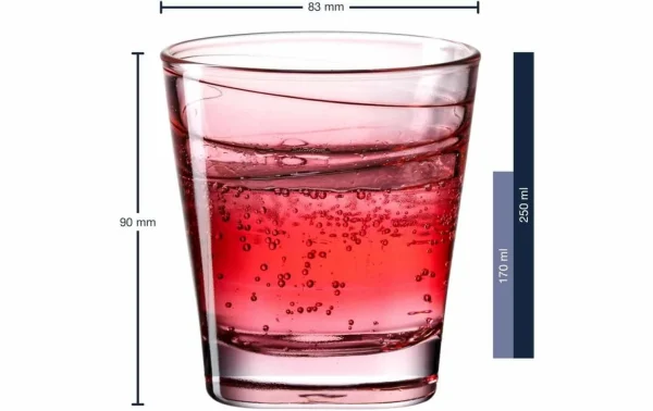 Leonardo Verre Vario Struttura 250 Ml, 6 Pièce/s, Rouge – Verres à Boire REMISE 4