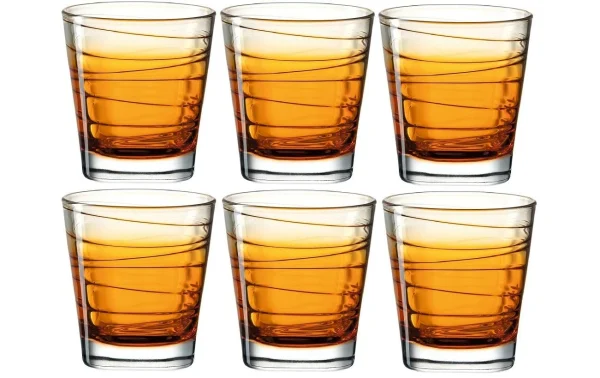 Leonardo Verre Vario Struttura 250 Ml, 6 Pièce/s, Orange – Verres à Boire Pas Cher Magasin Soldes 1