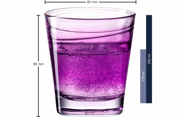 Leonardo Verre Vario Struttura 250 Ml, 6 Pièce/s, Violet – Verres à Boire pas cher en ligne 4