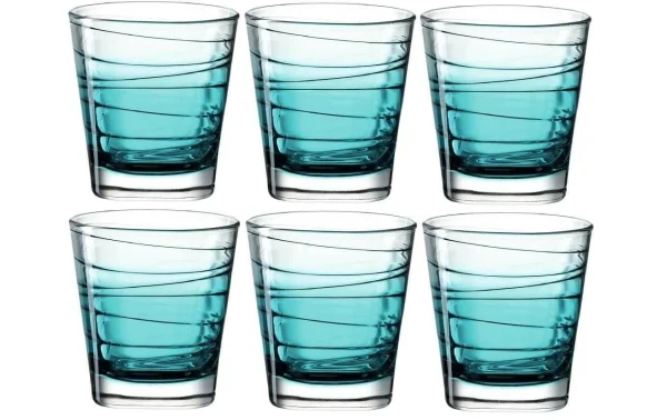 magasin pas cher Leonardo Verre Vario Struttura 250 Ml, 6 Pièce/s, Bleu Clair – Verres à Boire 1