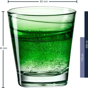 Leonardo Verre Vario Struttura 250 Ml, 6 Pièce/s, Vert – Verres à Boire Pas Cher Magasin Soldes 9