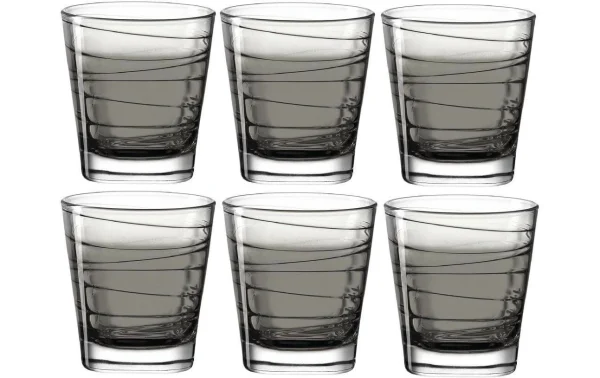 Leonardo Verre Vario Struttura 250 Ml, 6 Pièce/s, Gris – Verres à Boire soldes pas cher 1