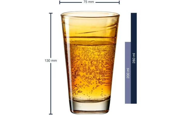 acheter Leonardo Verre Vario Struttura 280 Ml, 6 Pièce/s, Orange – Verres à Boire 4