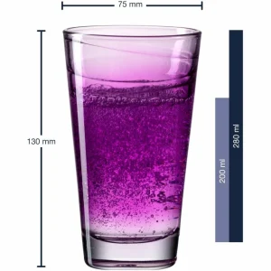 Top ventes Leonardo Verre Vario Struttura 280 Ml, 6 Pièce/s, Violet – Verres à Boire 9