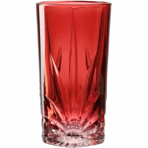 Leonardo Verre à Long Drink Capri 530 Ml, 4 Pièce/s, Rouge – Verres à Cocktail soldes magasin 7