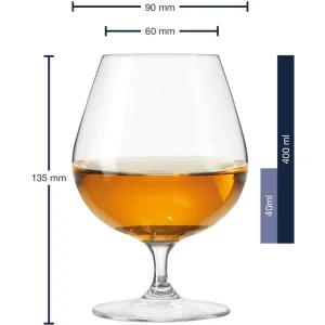 site pas cher Leonardo Verre à Cognac Ciao 400 Ml, 6 Pièce/s, Transparent – Verres à Cognac & Brandy 9