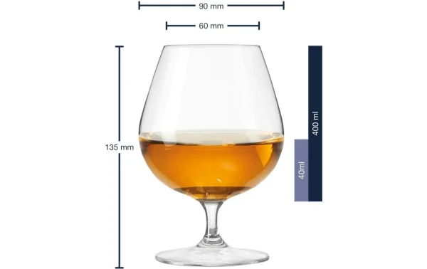 site pas cher Leonardo Verre à Cognac Ciao 400 Ml, 6 Pièce/s, Transparent – Verres à Cognac & Brandy 4