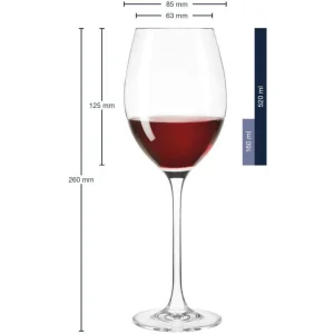 Leonardo Verre à Vin Rouge Cheers 520 Ml, 6 Pièce/s, Transparent – Verres à Vin pas cher en vente 9