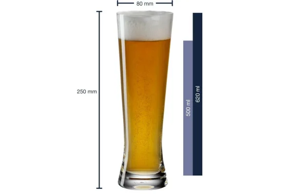 haute qualité Leonardo Verre à Bière Bionda Bar 500 Ml, 6 Pièce/s, Transparent – Verres à Bière 3