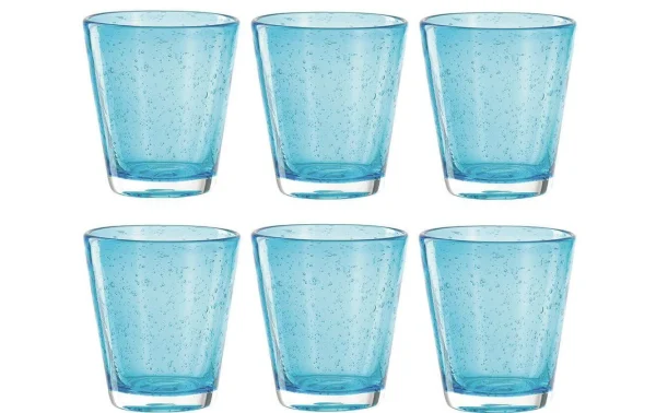 soldes pas cher Leonardo Verre Burano Azzurro 330 Ml, 6 Pièce/s, Bleu Clair – Verres à Boire 1