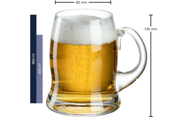 Leonardo Verre à Bière Brauhaus 500 Ml, 6 Pièce/s, Transparent – Verres à Bière dernières 4