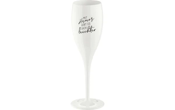 nouvelle saison Koziol Verre à Champagne Superglas Avec L’humour Vit 100 Ml, 1 Pièce/s, Blanc – Verres à Champagne 1