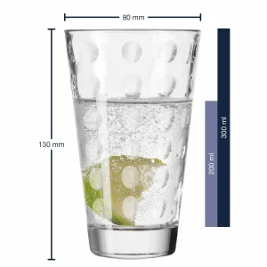 Couleurs variées Leonardo Verre Optic 300 Ml, 6 Pièce/s, Transparent – Verres à Boire 9