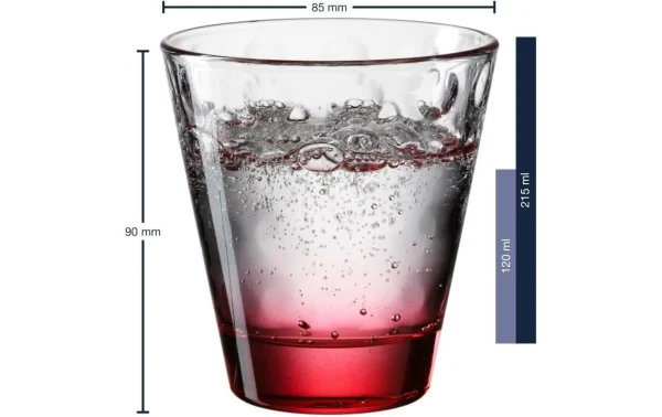 Leonardo Verre Optic 215 Ml, 6 Pièce/s, Rouge – Verres à Boire marque pas cher en ligne 4