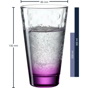 design à la mode Leonardo Verre Optic 300 Ml, 6 Pièce/s, Violet – Verres à Boire 9