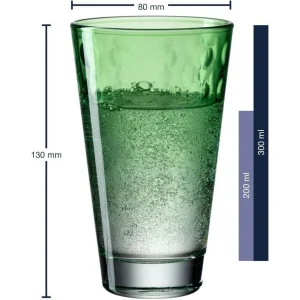 Leonardo Verre Optic Pastell 300 Ml, 6 Pièce/s, Vert – Verres à Boire magasin pas cher 9