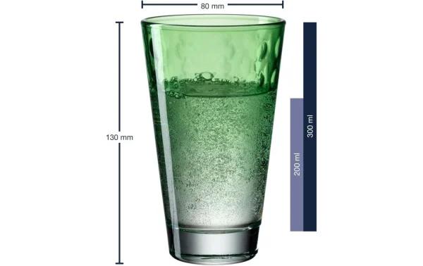 Leonardo Verre Optic Pastell 300 Ml, 6 Pièce/s, Vert – Verres à Boire magasin pas cher 4