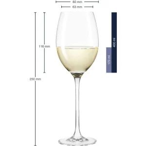 Leonardo Verre à Vin Blanc Cheers 400 Ml, 6 Pièce/s, Transparent – Verres à Vin soldes de Noël 9