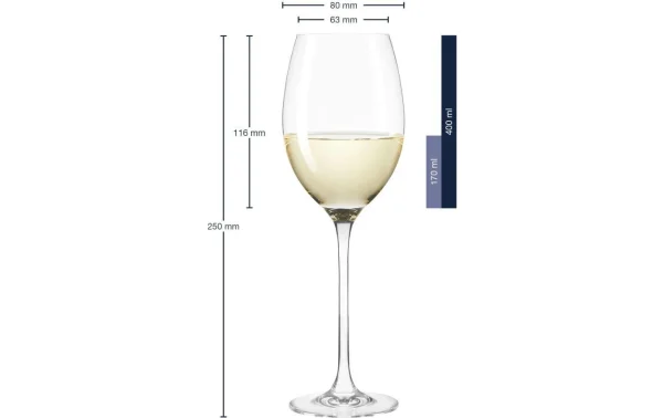 Leonardo Verre à Vin Blanc Cheers 400 Ml, 6 Pièce/s, Transparent – Verres à Vin soldes de Noël 4