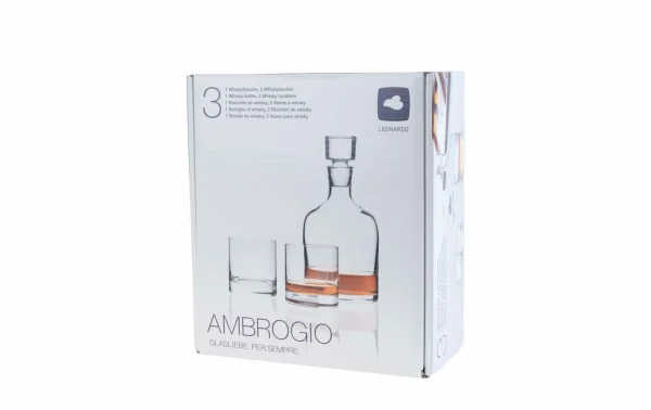 magasins pour Leonardo Set à Whisky Ambrogio 1.5 L 3 Parties, Transparent – Verres à Whisky 4