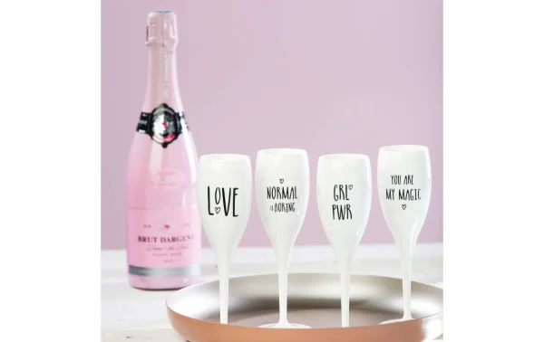 marque pas cher Koziol Verre à Champagne Superglas GRL PWR 100 Ml, 1 Pièce/s, Blanc – Verres à Champagne 4