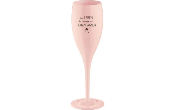 meilleur service Koziol Verre à Champagne Superglas La Vie Est Meilleure 100 Ml, 1 Pc, Rose – Verres à Champagne 1