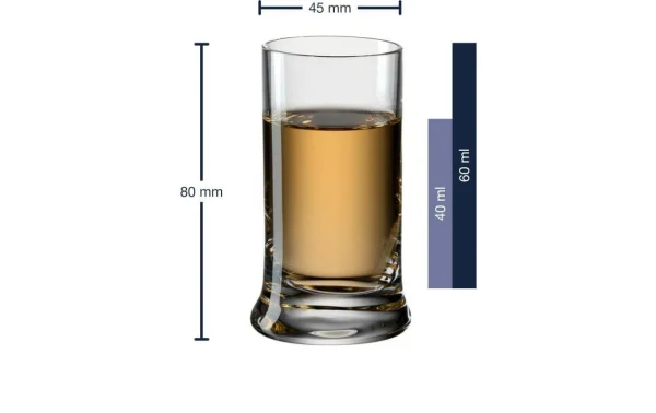 magasin france Leonardo Verre à Schnaps GLT 60 Ml, 6 Pièce/s, Transparent – Verres à Schnaps Et à Liqueur 4