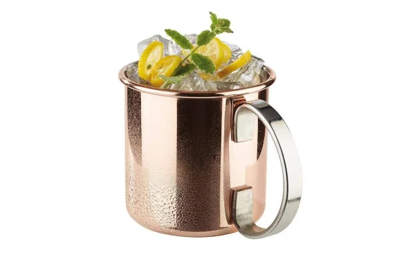 Paderno Gobelet à Cocktail Moscow Mule Plat, 500 Ml, 1 Pièce/s, Cuivre – Verres à Cocktail Boutique officielle 3