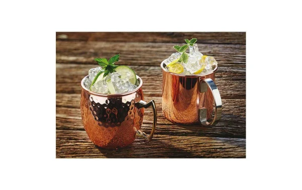 Paderno Gobelet à Cocktail Moscow Mule Plat, 500 Ml, 1 Pièce/s, Cuivre – Verres à Cocktail Boutique officielle 4