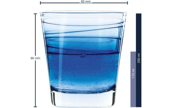 vente en ligne Leonardo Verre Vario Struttura 250 Ml, 6 Pièce/s, Bleu – Verres à Boire 4