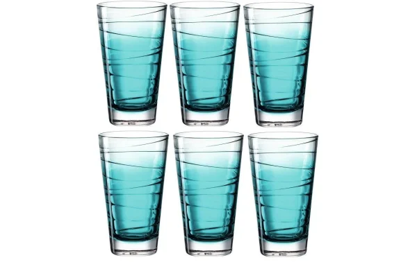 Leonardo Verre Vario Struttura 280 Ml, 6 Pièce/s, Turquoise – Verres à Boire Paris 1