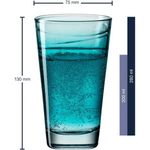 Leonardo Verre Vario Struttura 280 Ml, 6 Pièce/s, Turquoise – Verres à Boire Paris 9