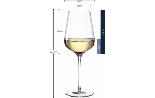 Leonardo Verre à Vin Blanc Brunelli 470 Ml, 6 Pièce/s, Transparent – Verres à Vin garantis authentique 4